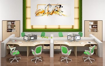 Комплект офисной мебели SIMPLE с эргономичными столами и тумбами в Петрозаводске - предосмотр 6